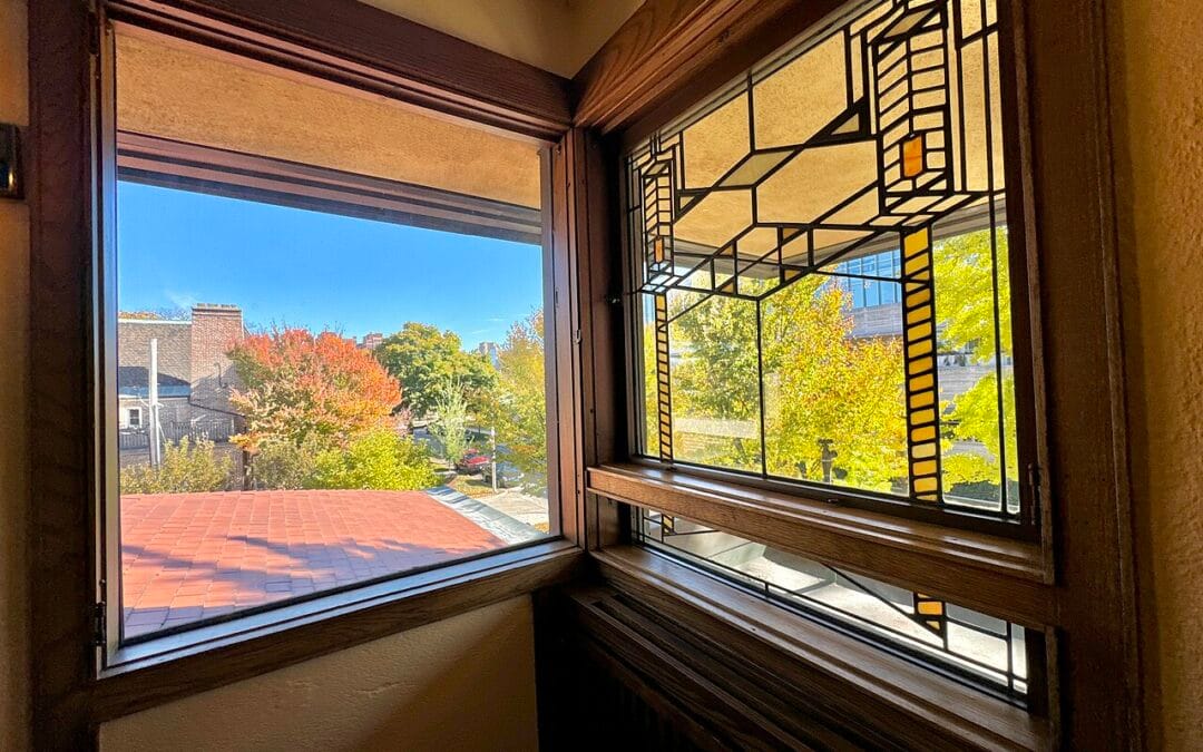 Bedroom window open to let cooler evening air into a hot room