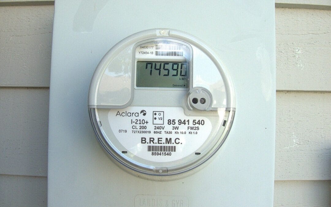 Electricity smart meter, used to track running costs of cooling appliances