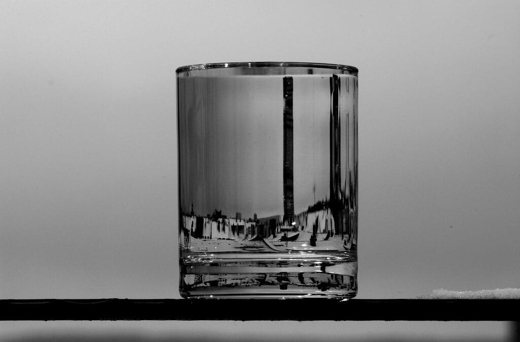 A clear glass of water, ready for an electrolyte tablet