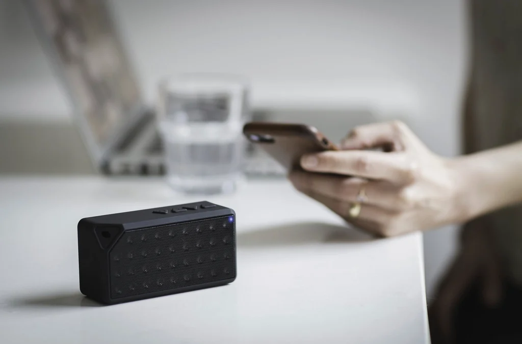 A portable Bluetooth speaker